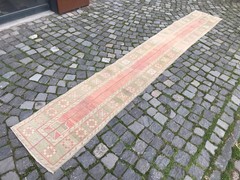 Turkish Vintage Rug Handmade Wool Rug Bohemian Runner Rug Patchwork rug 1,7x12ft