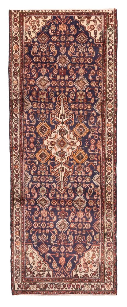3'6" x 9'5" Vintage Hand-knotted Runner Rug Traditional Oriental Wool Carpet