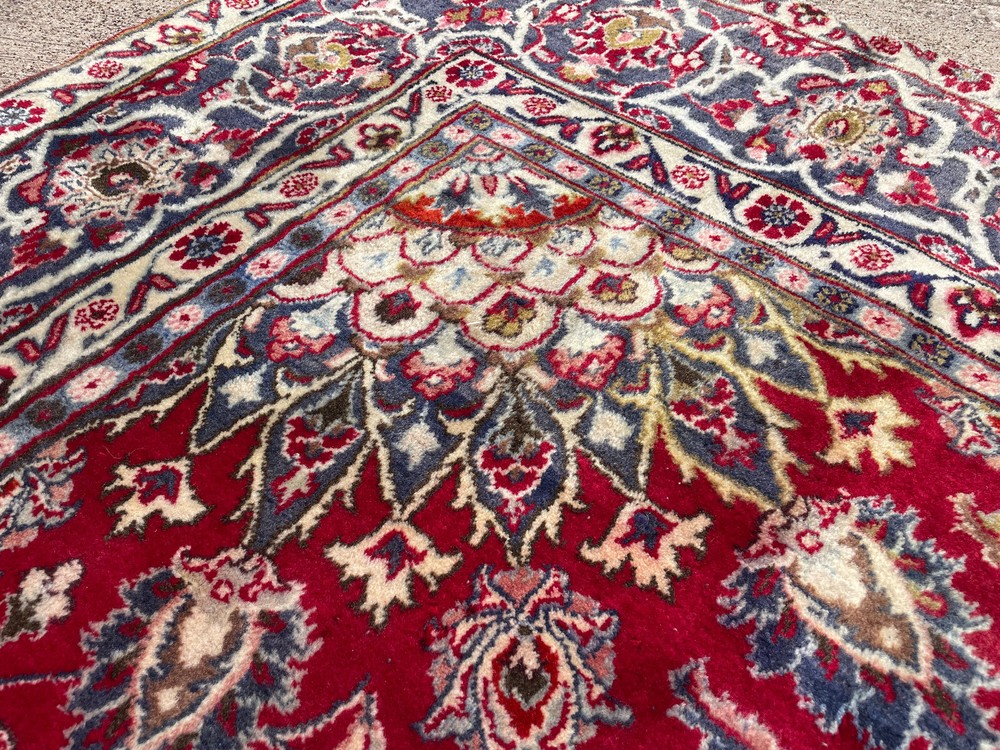 9x12 RED ANTIQUE ORIENTAL RUG VINTAGE handmade HAND-KNOTTED hand-woven carpet ft