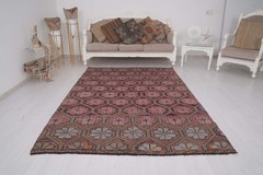 Vintage Turkish Oushak Rug 5×8 ft Neutral Handmade Anatolian Area Wool Rug 497