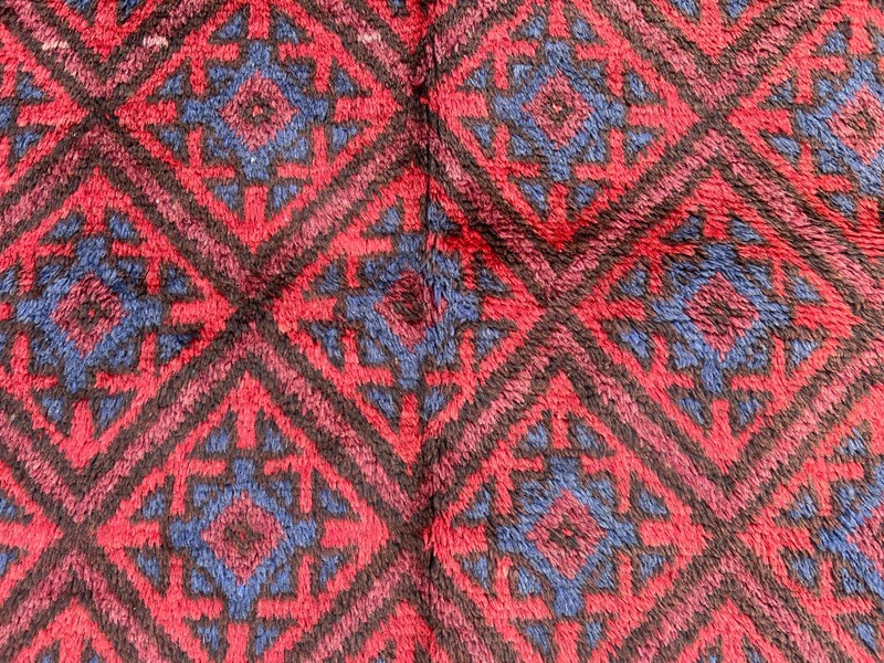 Vintage Afghan Rug 4'2 x 6'4 ft – Hand Knotted Wool Moroccan Style Area Carpet gallery