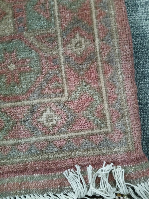 7x10 Distressed Fadded Oriental Tribal Low Pile Antique Area Rug, Ersari Rug gallery