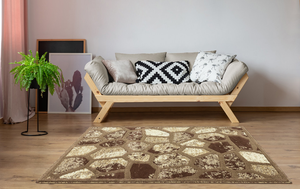 MAJESTIC RUG 2*3 : F605A D.BROWN / BERBER gallery