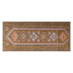Vintage Handwoven Wool Runner, 138 x 365 cm, 4.5 x 12 ft, Long Hallway Rug,