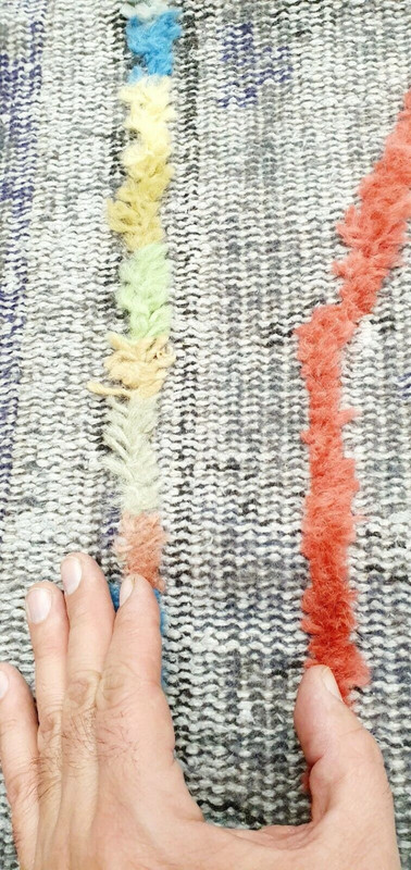 Bohemian Vintage 1960 Wool Pile Overdyed Oushak Contemporary Rug 5'7" x 9' gallery