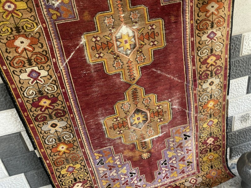 Vintage Turkish Oushak Rug | 4 x 6 ft | Farmhouse Handmade Floral Wool Area Rug gallery