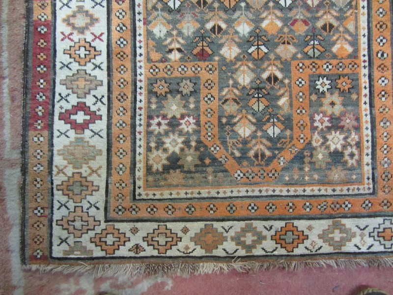 Caucasian Shirvan Antique Prayer Rug Marasali Wool Hand Made 40" x 48" Good gallery