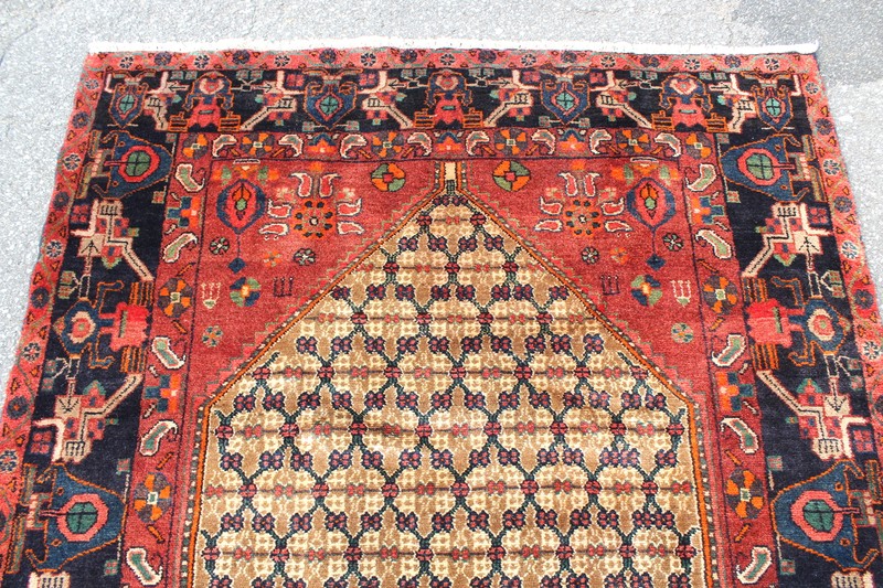 Coral Medallion Tribal Turkish 4' 9" x 7' 9" Orange Hand Knotted Area Rug gallery