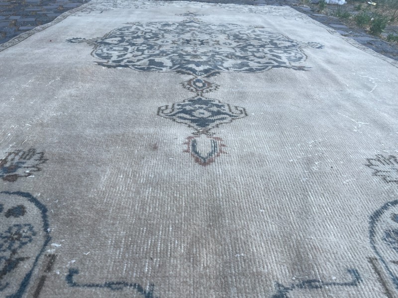 Turkish Vintage Rug, Handmade Wool Rug, Bohemian Large Rug, 4,9 x 8,4 ft gallery