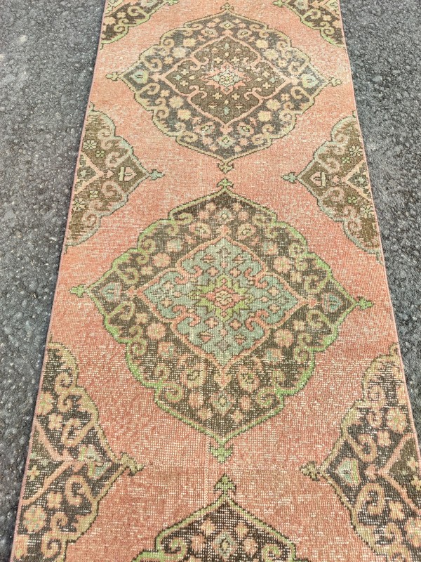 25 ft extra long runner rug Hallway, Long runner Turkish Oushak vintage 3x25 gallery
