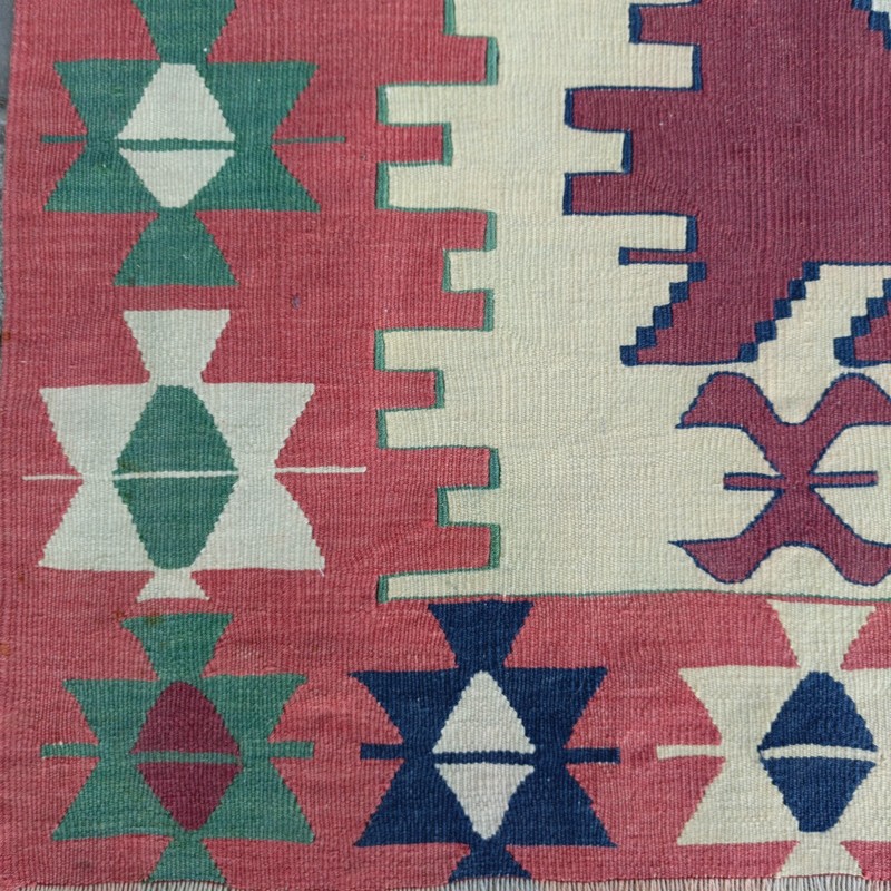 3.9 x 5.45 ft Vintage Turkish 4x5 Kilim Rug , 119 x 166 cm Tribal Handmade Kelim gallery