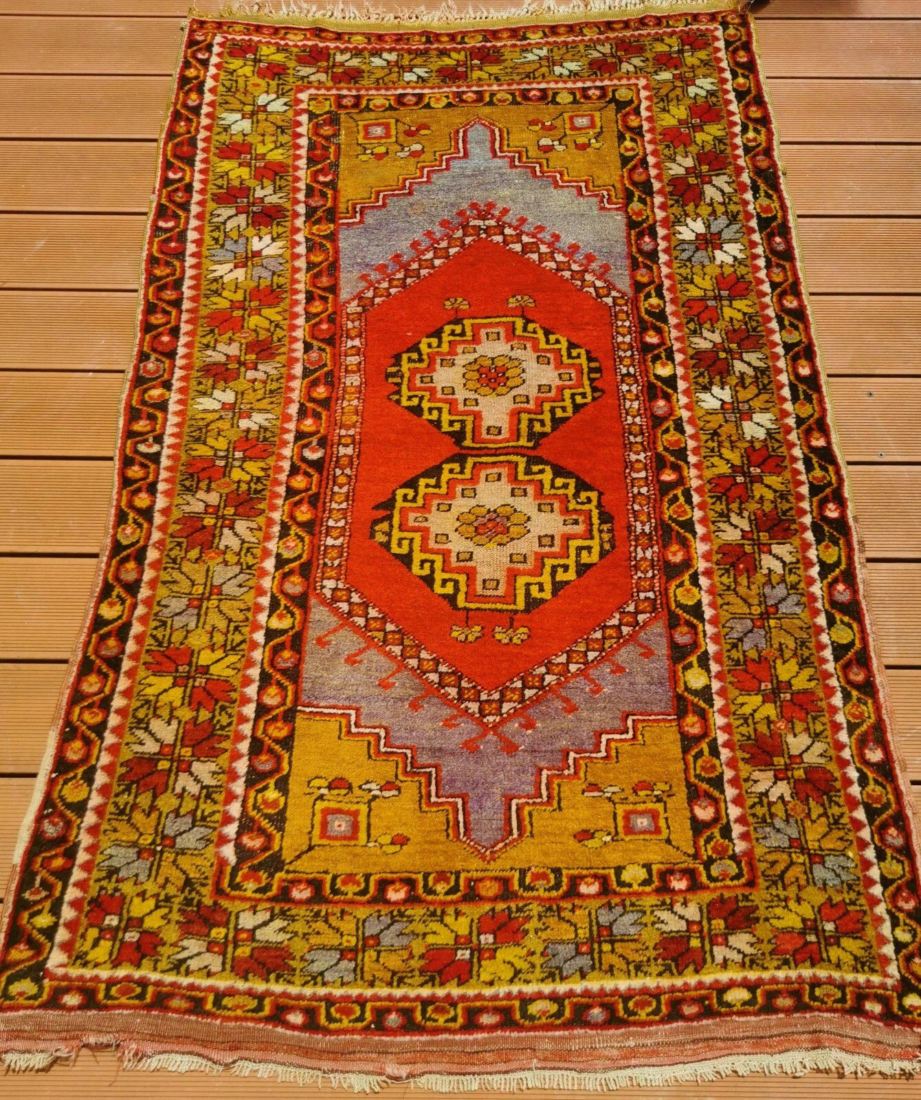 Antique, splendid prayer rug, Anatolia around 1920, 66 x 42 in. gallery