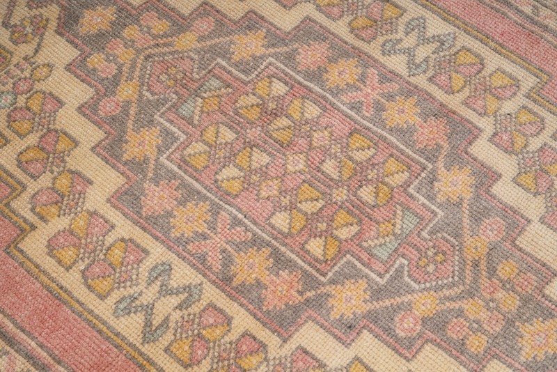 Antique Oushak Rug 4x8 - Handmade Neutral Turkish Wool Carpet, Vintage Rug,26 gallery