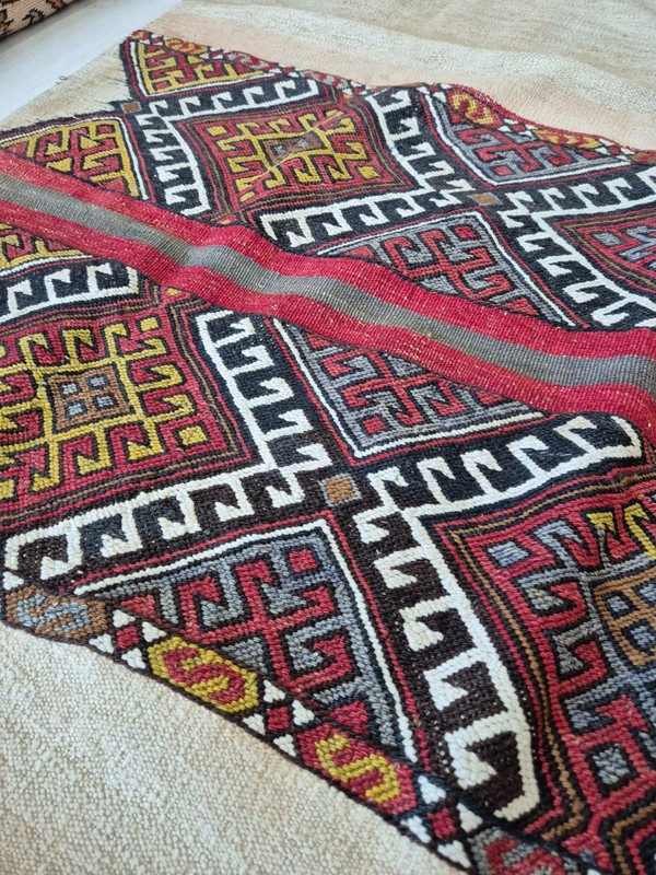 Antique Saddle Bag, Anatolian Zili Rug, Wool, Handmade, Hand Woven Saddle Bag gallery