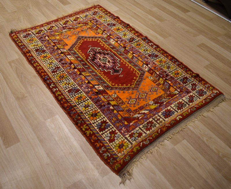 CLEARANCE 1930s Exceptional Masterpiece Genuine Mudjur Anatolian HandmadeRug 4x6 gallery