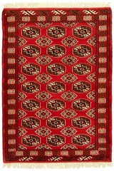 Vintage Traditional Hand-Knotted Area Rug 3’5″ x 4’9″ Oriental Wool Carpet