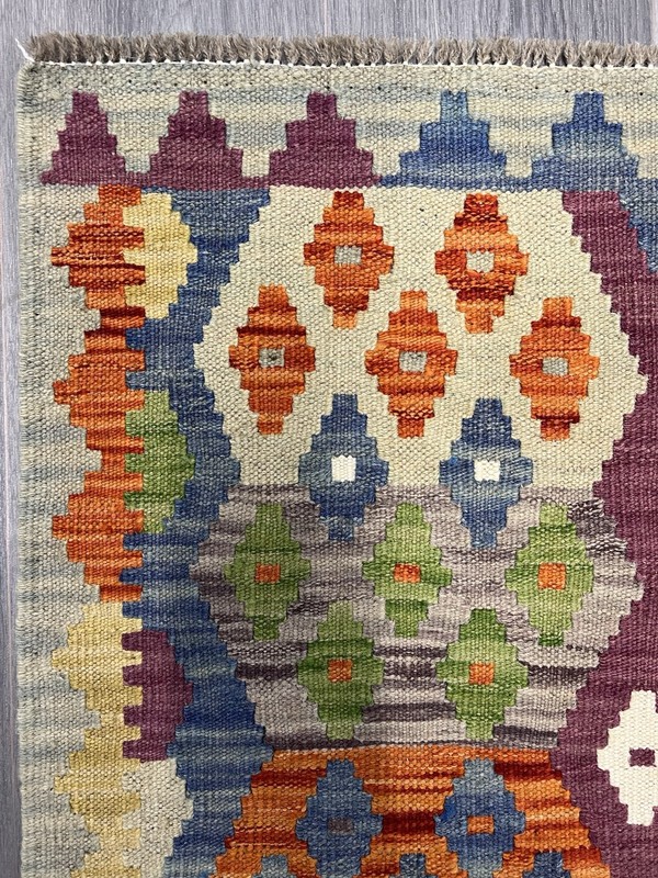 Vintage Kilim Traditional Hand Made Oriental Wool Kilim 3ft11inx2ft7i 120cmx90cm gallery