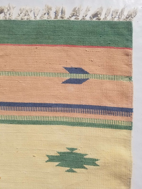 Distressed Vintage Handmade Traditional Multicolor Kilim Rug Carpet 182x113cm gallery