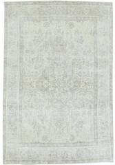 6’6X9’7 Handmade Distressed Vintage Oriental Rug Floral Farmhouse Carpet