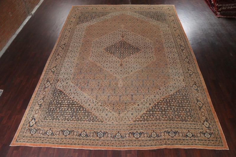 Pre-1900 Vegetable Dye Tebriz Haj Jalili Palace Size Antique Rug 13x18 Carpet gallery