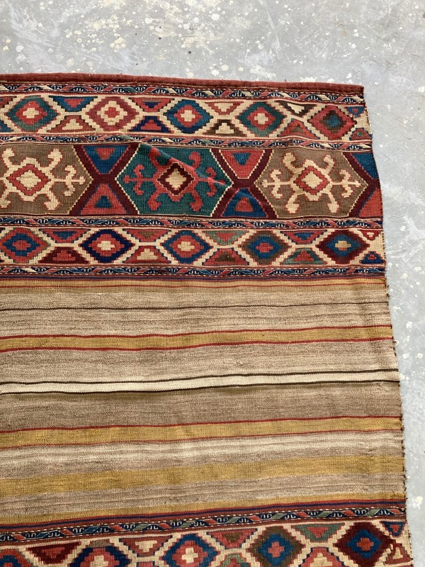 Vintage Traditional Turkish Handcrafted Kilim Rug for Home Décor 157x101 cm gallery