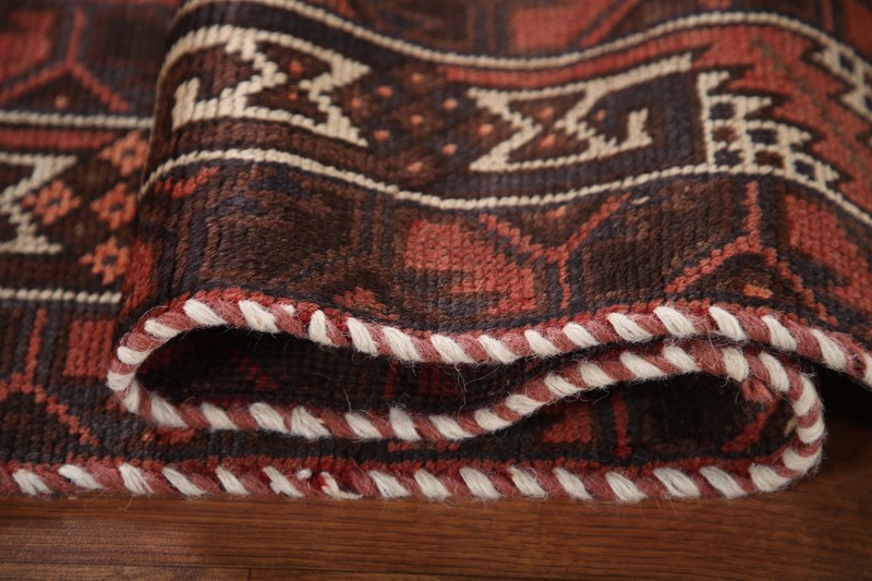 Vintage Rug 4x7 ft.Oriental Qashqai Hand-Knotted Wool Low Pile Living Room Rug gallery