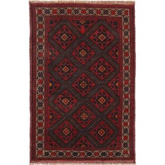 Handmade Balochi Rug Oriental Wool Rug 4.4×2.7 ft