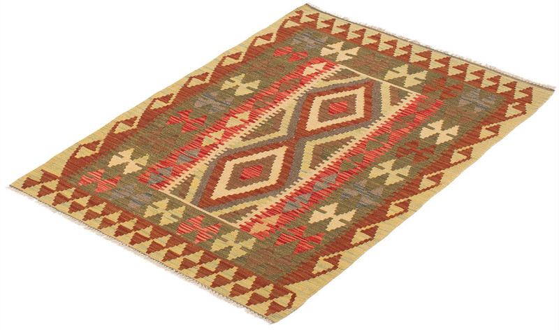 Vintage Hand Woven Area Rug 3'5" x 4'9" Traditional Wool Oriental Carpet gallery