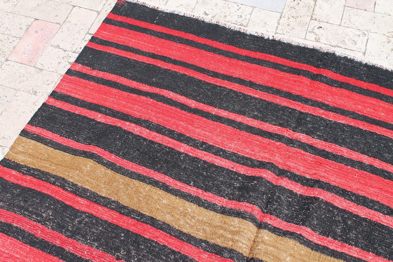 Turkish Kilim Rug 56''x133'' Hand Woven Sivas Kilim 143x340cm Wool Picnic Rug gallery