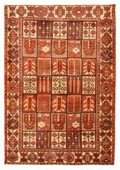 Vintage Hand-Knotted Area Rug 4’8″ x 6’9″ Traditional Wool Carpet