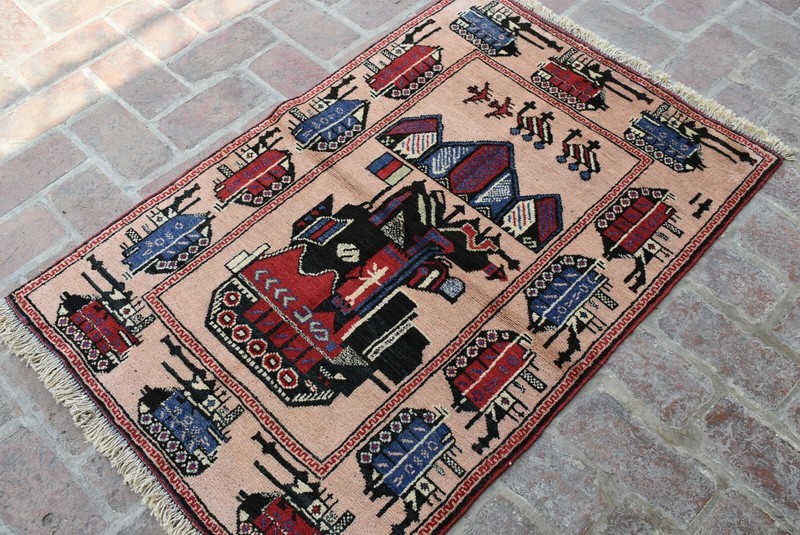 2'10 x 4'5 ft Handmade vintage afghan tribal shindand war area rug, 3x5 wool rug gallery