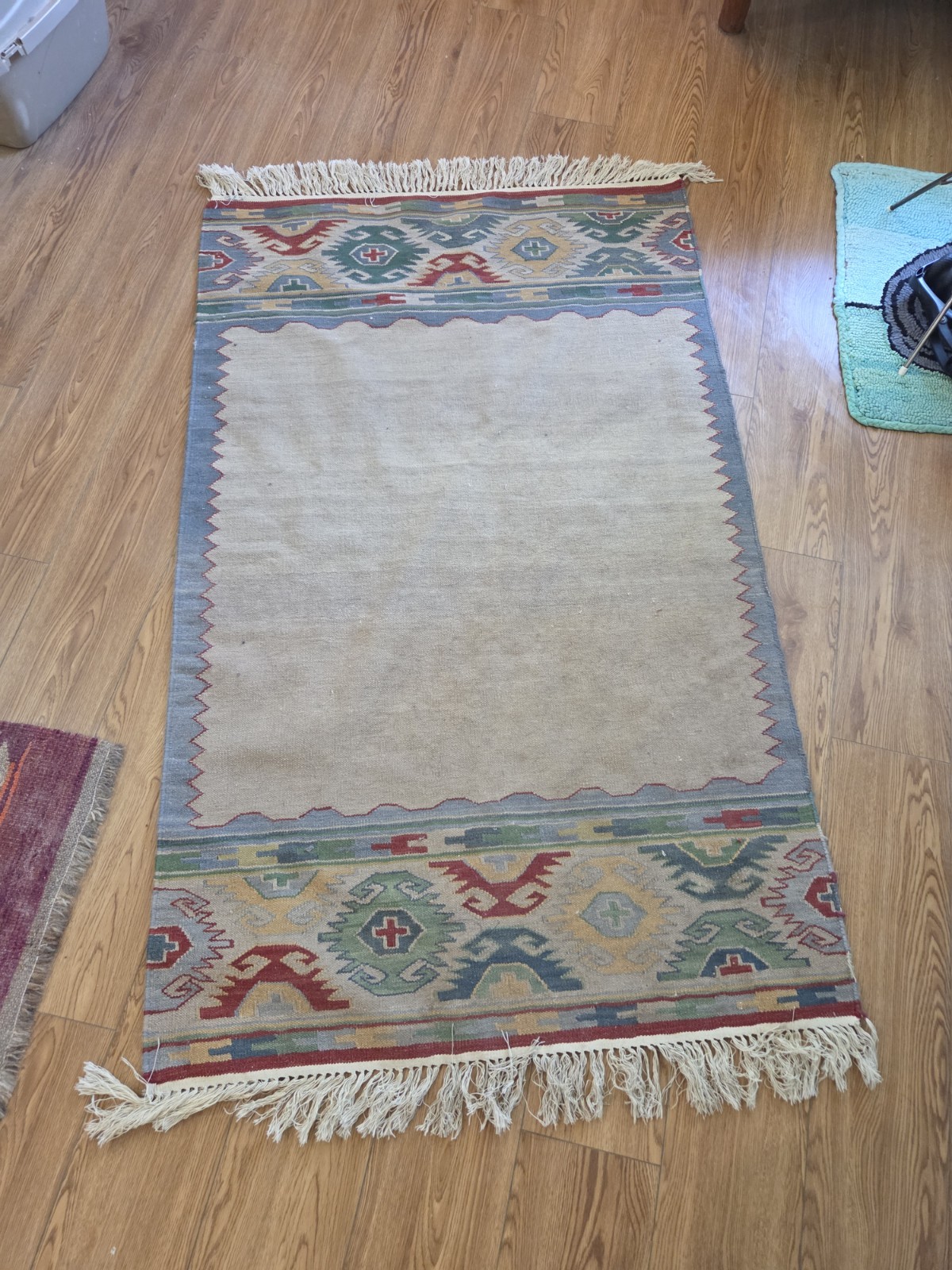 Vintage Handwoven Turkish Kilim Rug - 3x5 Accent Area Rug gallery