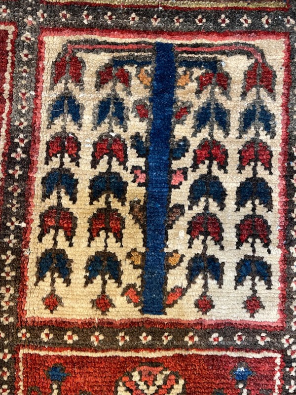 Antique Oriental Hand-Knotted Wool Area Rug Rede/Blue/Ivory/Gold 6'11" x 9'5" gallery