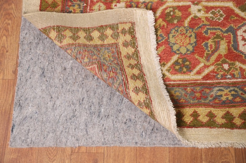 Classic Ivory/ Rust Antique Rug pre-1900 Hand-made Living Room Carpet 10x13 gallery