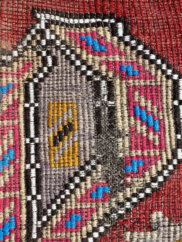 Rustic Tribal Handmade Wool Kilim Rug from Turkey - 123 cm x 68 cm gallery