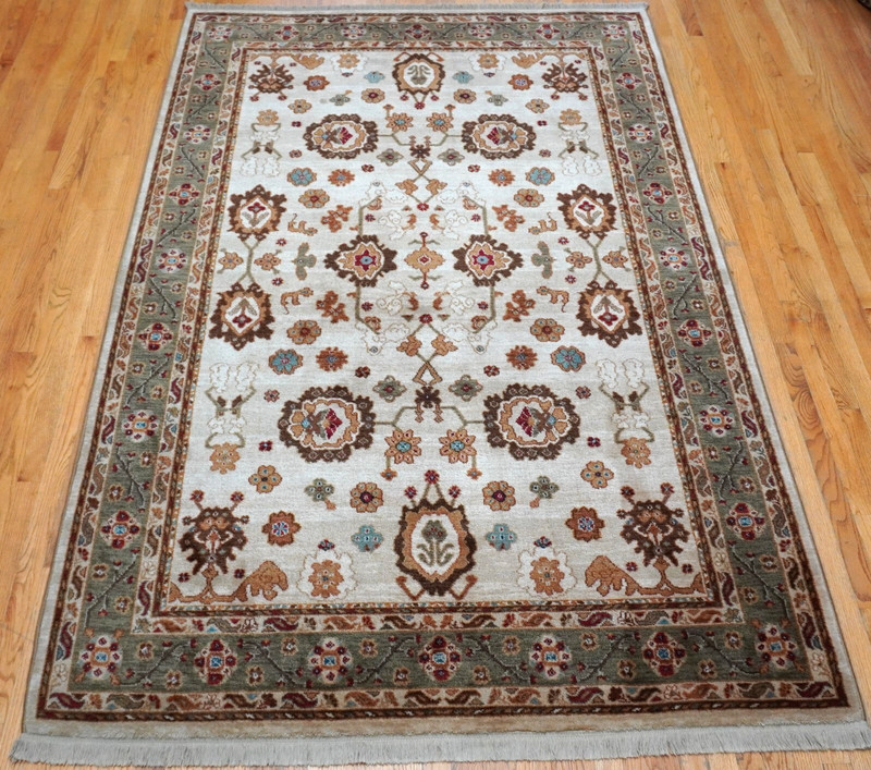 Authentic Original Karastan Ivory Oushak # 700-721 Wool Pile Rug 5'9" x 9' gallery