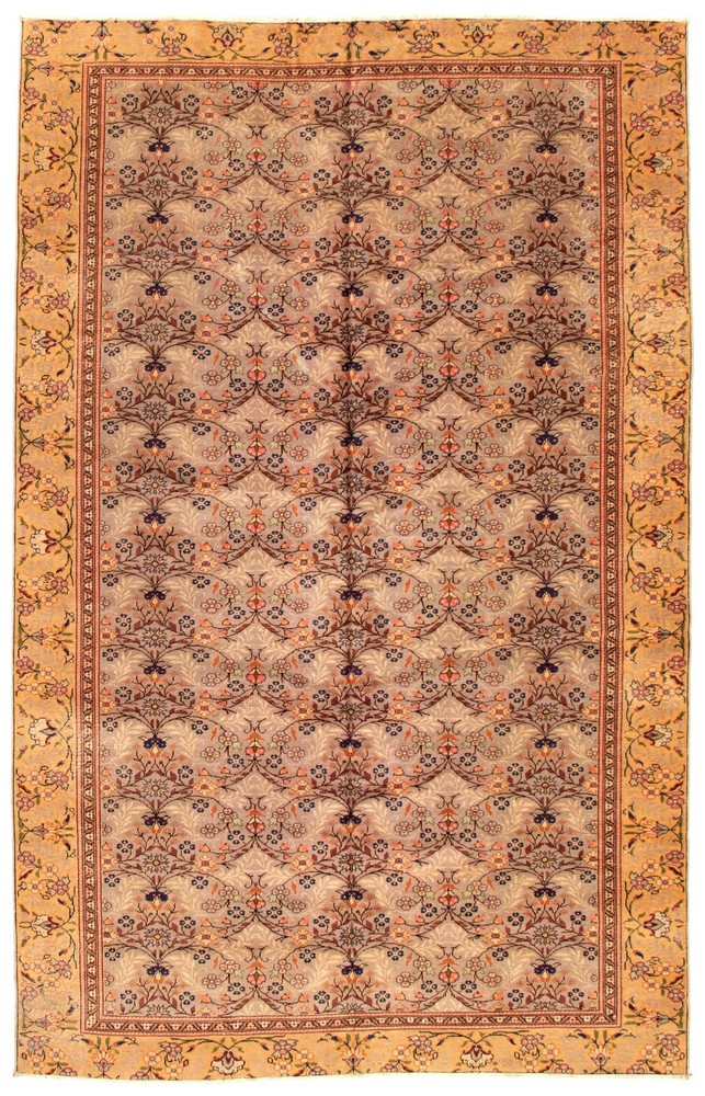 Vintage Hand-Knotted Area Rug 5'11" x 9'2" Traditional Oriental Wool Carpet