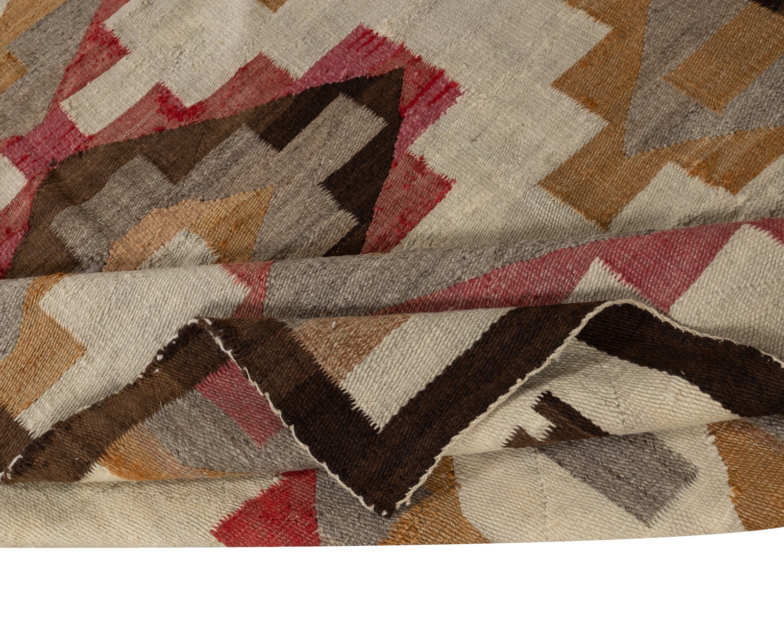 5x7 Ft MidCentury Navajo Rug, Crystal Style, Natural & Earth Tones, Ca 1940–1955 gallery