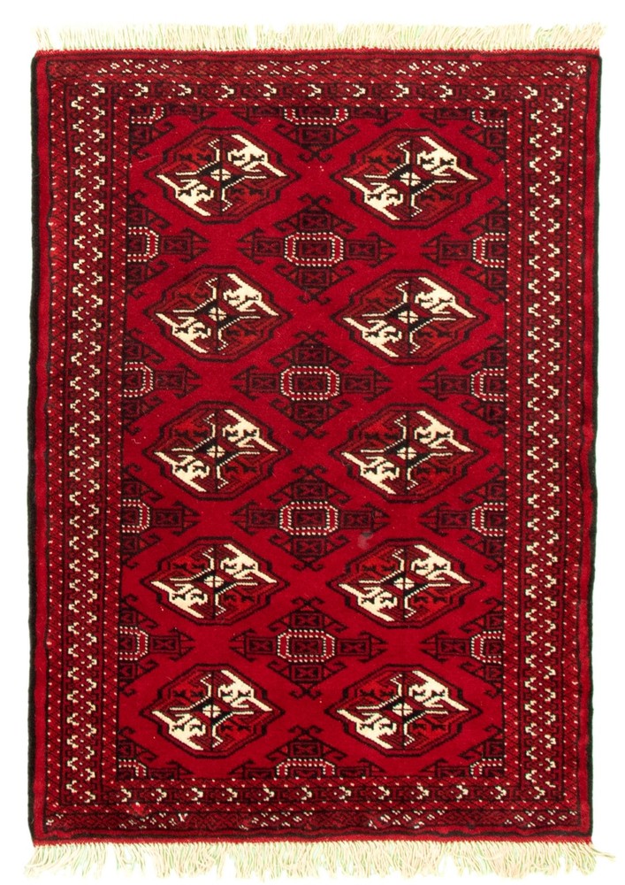 Vintage 3'4" x 4'8" Traditional Hand Knotted Vegetable Dye Wool Area Rug