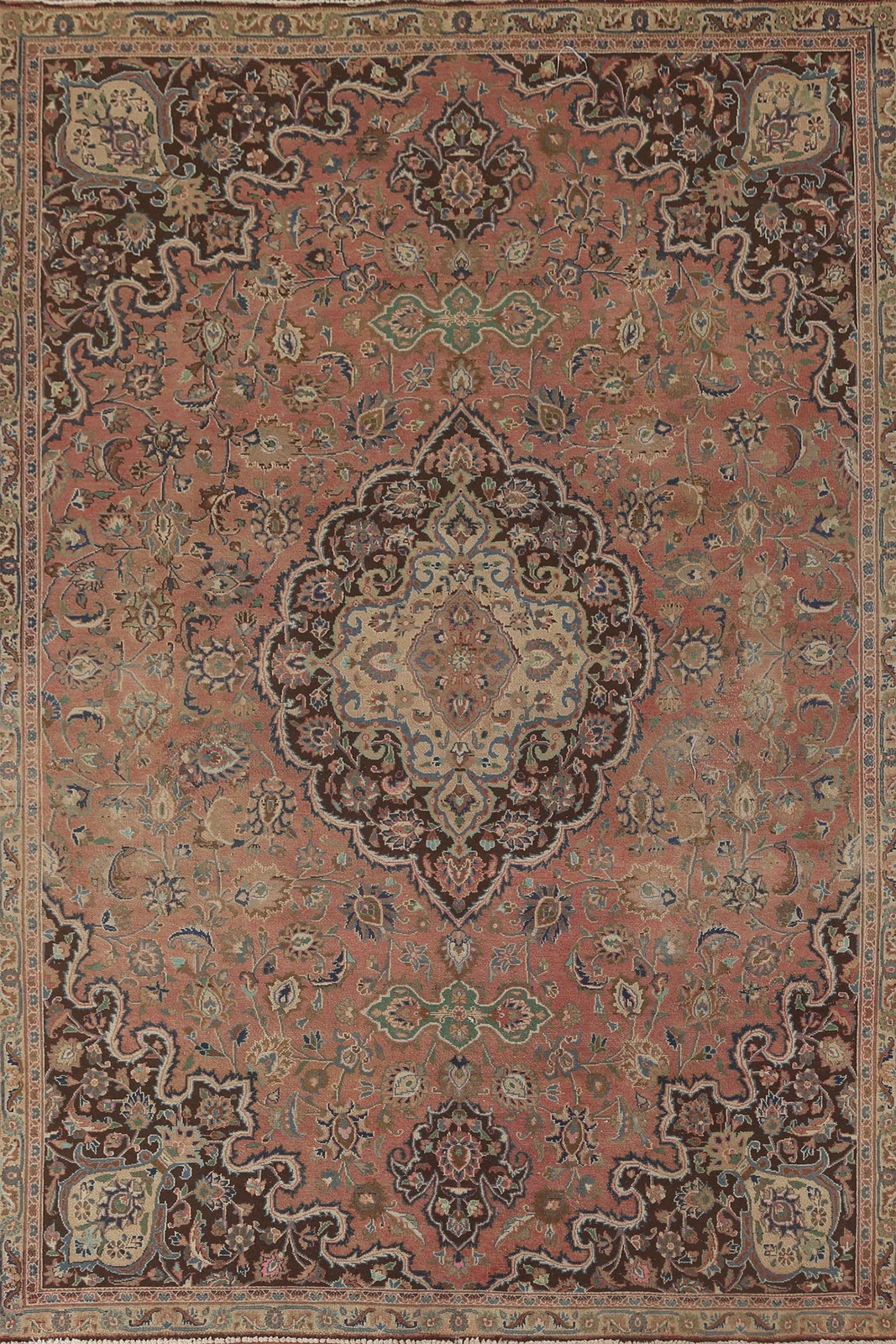Vintage Floral Living Room Area Rug 7x10 Traditional Hand-knotted Medallion Rug gallery