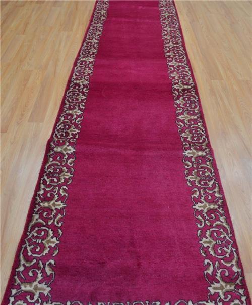 RARE SIZE! 2'10 x 16'10 Signed Vintage Handmade Oriental Wool Rug Runner 3 x 17