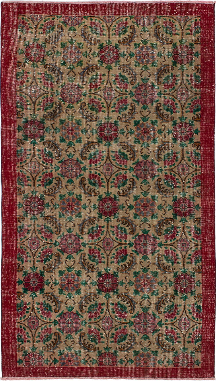 Vintage Traditional Hand-Knotted Area Rug 3'9" x 6'7" Oriental Wool Carpet gallery