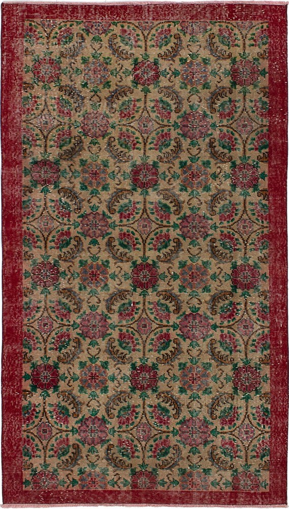 Vintage Traditional Hand-Knotted Area Rug 3'9" x 6'7" Oriental Wool Carpet