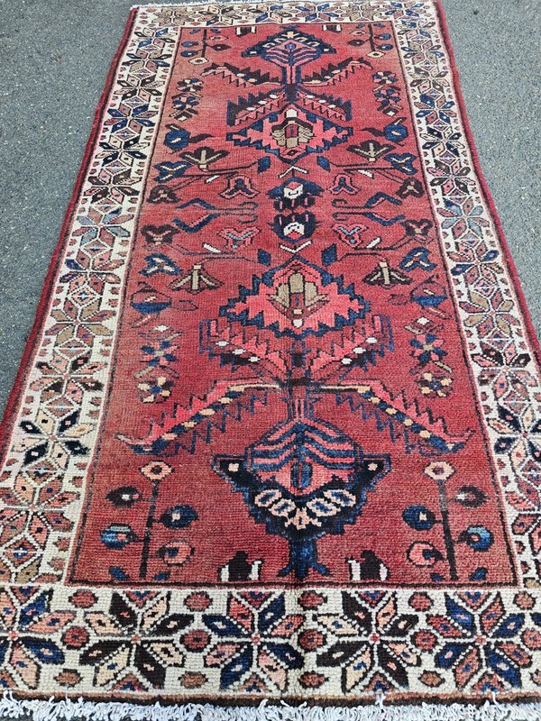 3.4 x 6.5 ANTIQUE VEG DYE KAZAK VINTAGE HERIZ SERAPI OUSHAK SHIRVAN TRIBAL gallery