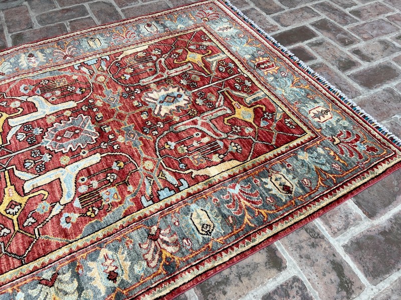 Afghan Chobi Rug 4x6 Ft Handwoven Wool Carpet Vintage Tribal Oriental Rug gallery