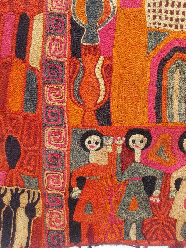Vintage Traditional Handcrafted Lovely Embroidery Rug for Home Décor 86x48 cm gallery