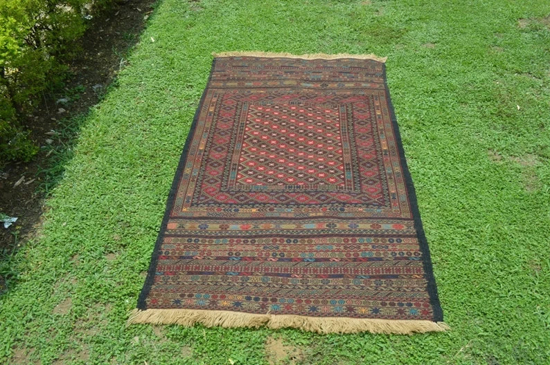 175 X 105 Stunning Afghan Sumak Fine Weave Lambs Wool Beljik Herati Qalaty Kilim gallery