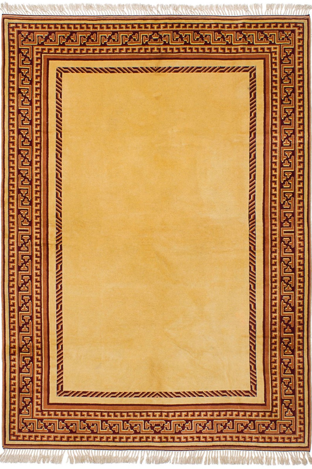 Vintage 5'9" x 8'2" Traditional Hand Knotted Vegetable Dye Wool Area Rug gallery