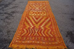 3X11FT Antique Amazing handmade Moroccan Beautiful colorful Runner! circa 1920