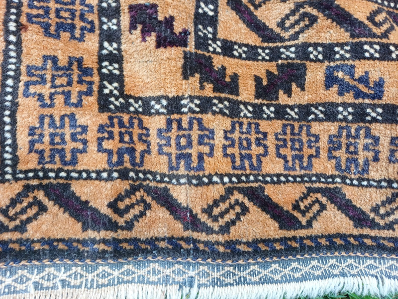 Vintage wool Afghan Balouch rug. Approximate size: 200 x 110cm gallery